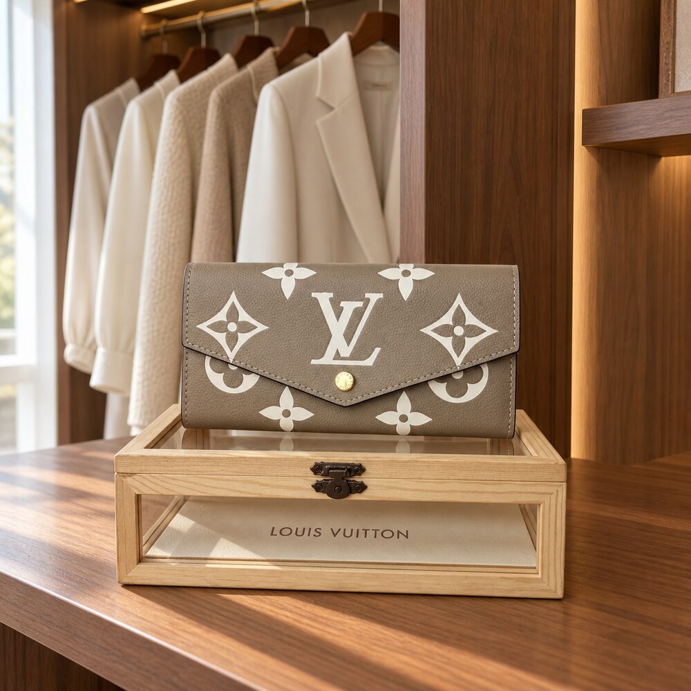 Louis Vuitton Sarah Wallet in Giant Monogram Empreinte Leather